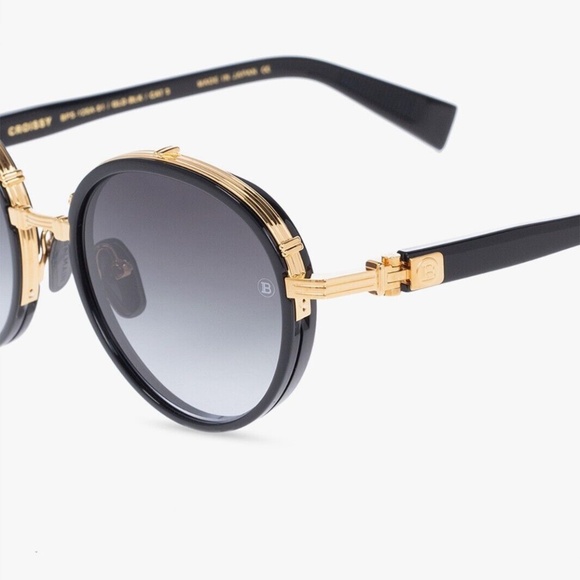 BALMAIN CROISSY BY AKONI BPS 126A Gold Black Titanium Unisex Sunglasses main image 6